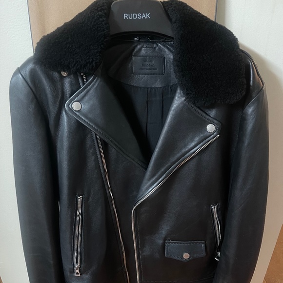 Rudsak Men’s Leather Biker Jacket - Picture 1 of 8